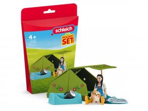 Schleich: Kemping kaland Kimmel és kutyusával játékszett (42745)