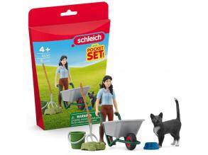 Schleich: Almozó szett cicával (42747)