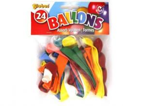 Szülinapi lufi, színes, 24 darab, többféle változat