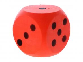 Dobókocka labda, piros 16x16 cm