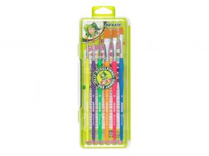 Jolly Neon 6 darabos ergonómikus fogós ecsetkészlet