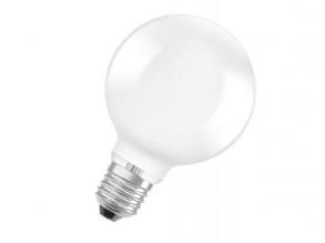 LEDVANCE , LED CLASSIC Globe ENERGY EFFICIENCY A S , LED égő , E27 , 4 W , 3000 K , Meleg fehér , IP20 , Fehér