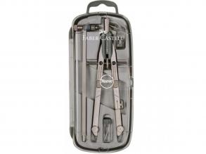 Faber-Castell: Precíziós körzőkészlet  4 részes, gyorsállítós, ezüst színben