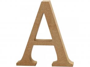 Natúr A betű MDF fából - 8 cm - 1 db