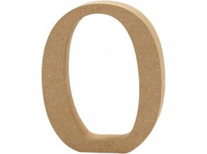 Natúr O betű MDF fából - 8 cm - 1 db