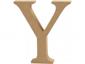 Natúr Y betű MDF fából - 8 cm - 1 db