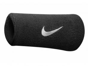 Nike Swoosh Doublewide Wristbands Nike EQ unisex csuklópánt fekete/fehér színű