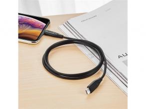 ESR 5V/3A 1m fekete USB C lightning PD kábel