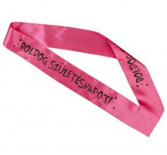 Boldog Születésnapot pink vállszalag