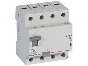 Legrand 402074 RX3 25A A 30mA 4 pólusú áram-védőkapcsoló