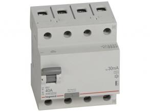 Legrand 402075 RX3 40A A 30mA 4 pólusú áram-védőkapcsoló