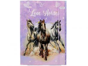 Love Horse gumis mappa A/4-es méretben