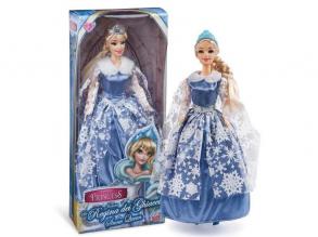 Hókirálynő hercegnő baba kék ruhában