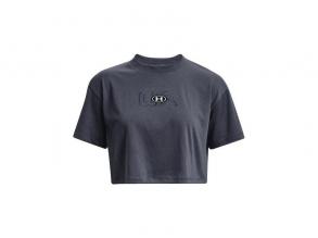 Branded Logo Crop Ss Under Armour női szürke színű training póló