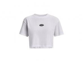Branded Logo Crop Ss Under Armour női fehér színű training póló