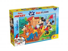 Mickey és barátai 2 az 1-ben 108db-os puzzle és színező 70x50cm - Lisciani