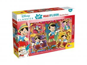Pinokkió 2 az 1-ben 108db-os puzzle és színező 70x50cm - Lisciani