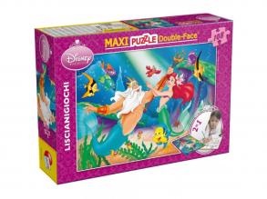 Ariel a kis hableány 2 az 1-ben 108db-os puzzle és színező 70x50cm - Lisciani