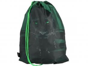 Spirit: Panther fekete párduc mintás tornazsák, sportzsák 33x47cm
