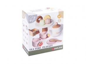 17 részes fa teáskészlet