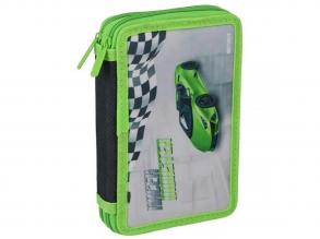 Spirit: Racer Monster zöld sportautó mintás 2 szintes töltött tolltartó