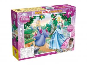 Disney Hamupipőke 2 az 1-ben maxi 150db-os puzzle és színező 70x50cm - Lisciani