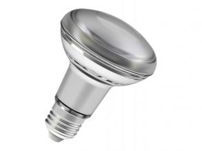LEDVANCE , LED R80 P , LED égő , E27 , 4.8 W , 2700 K , Meleg fehér , IP20 , Átlátszó
