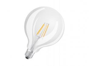 LEDVANCE , LED CLASSIC Globe P , LED égő , E27 , 4 W , 2700 K , Meleg fehér , IP20 , Átlátszó