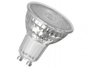 LEDVANCE , LED PAR16 V , LED égő , GU10 , 6.9 W , 6500 K , Hideg fehér , IP20 , Átlátszó