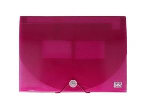 Spirit: Irattartó mappa A4 12 rekeszes áttetsző rózsaszín