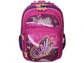 Spirit: Pillangós lila-pink ergonomikus iskolatáska hátizsák