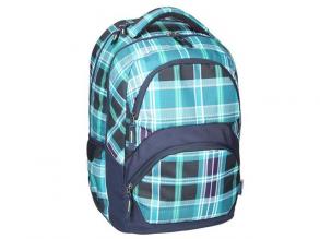Spirit: Freedom kék kockás lekerekített iskolatáska, hátizsák