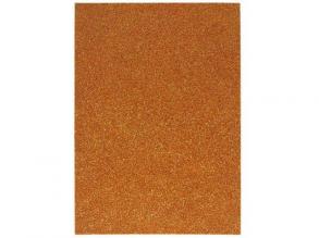 Spirit: Öntapadós csillámos dekorációs habszivacs lap rézvörös színben A/4 1db