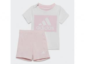 I Bl T Set Adidas gyerek pink/fehér színű póló-nadrág szett