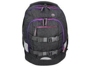 Spirit: Urban fekete-lila ergonomikus iskolatáska hátizsák