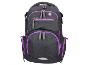 Spirit: Stinger sötétszürke-lila prémium ergonomikus iskolatáska hátizsák