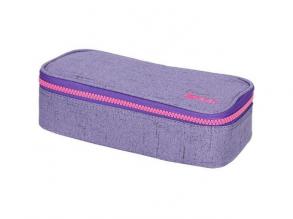 Spirit: Lila-pink színű ovális tolltartó 23x10cm