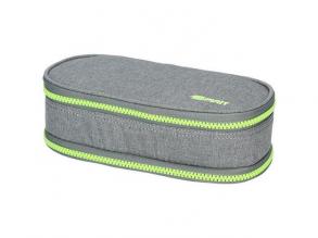 Spirit: Világos szürke színű ovális emeletes tolltartó 23x10cm