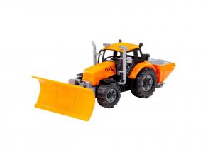 Cavallino traktor hókotróval, sárga, 1:32 méretarányú