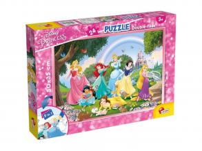 Disney Hercegnők 2 az 1-ben 24db-os puzzle és színező 50x35cm - Lisciani