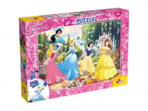 Disney Hercegnők - Mesebeli kert varázsa 2 az 1-ben 60db-os puzzle és színező 50x35cm - Lisciani