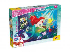 Ariel a kis hableány 2 az 1-ben 60db-os puzzle és színező 50x35cm - Lisciani
