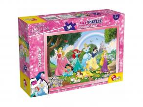 Disney Hercegnők 2 az 1-ben maxi 24db-os puzzle és színező 70x50cm - Lisciani