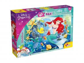 Disney Ariel 2 az 1-ben 60db-os maxi puzzle és színező 70x50cm - Lisciani