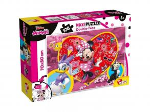 Minnie egér 2 az 1-ben 108db-os puzzle és színező 70x50cm - Lisciani