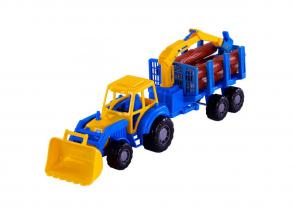 Cavallino Junior traktor darus pótkocsival és rakománnyal, 46 cm