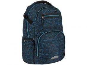 Spirit: Stringer kék geometriai mintás lekerekített iskolatáska, hátizsák