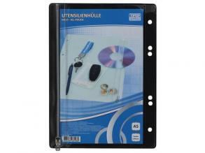 Spirit: Fekete színű lefűzhető cipzáras tasak A/5-ös méretben 1db