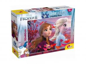Jégvarázs 2 2az 1-ben 35db-os maxi puzzle és színező 70x50cm - Lisciani