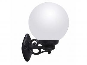 Fumagalli BISSO/G250 E27 opál/fekete kültéri falilámpa